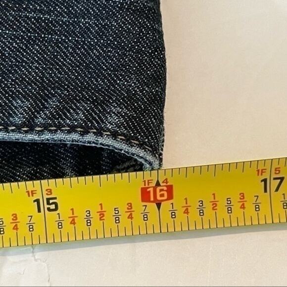 Banana Republic Skinny Leg Dark Wash Crop Boho Jeans Size 6 - Picture 10 of 12